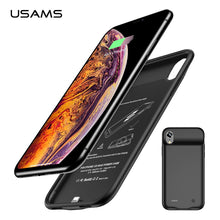 Load image into Gallery viewer, Battery Case For iPhone X XR XS XSmax,USAMS 4000mAh External Battery Charger Case Backup Power Bank Portable Power Charging Case